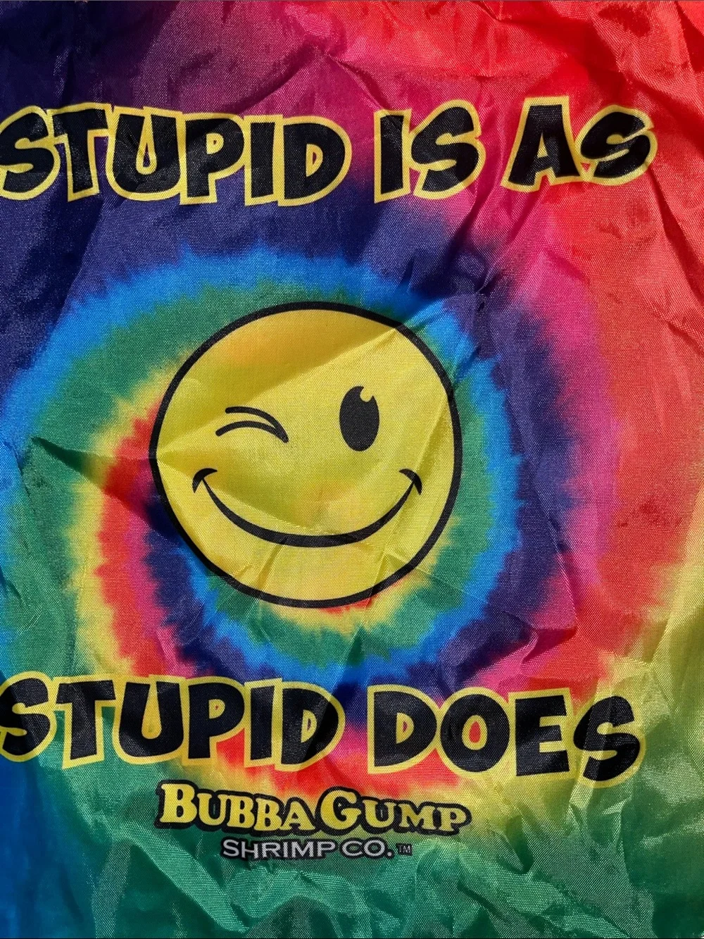 Bubba Gump Shrimp Co. Smiley Face Tie-Dye Drawstring Backpack - Multicolor
